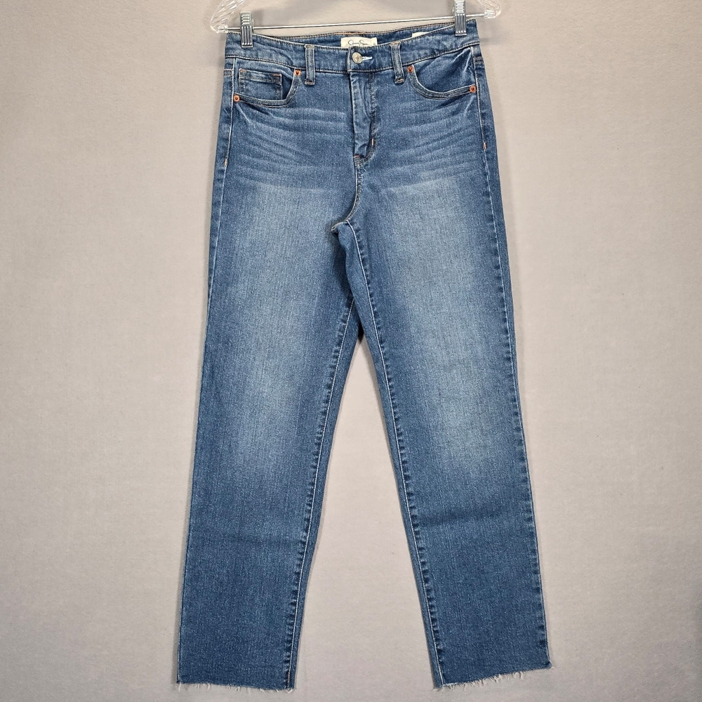Jessica simpson high rise skinny jeans size 27women blue dark wash denim